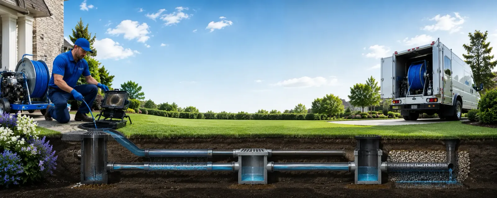 Outdoor drain cleaning information for New Lexington, OH